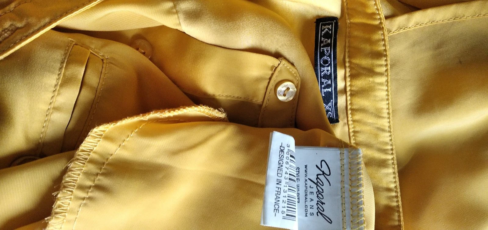 Adorável robe de botões amarelo dourado tamanho XS_34 – photo 5